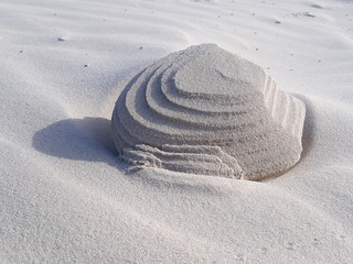 Fototapeta na wymiar hat on sand