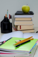 School supplies on the table