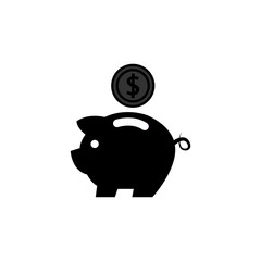 Piggybank icon in trendy flat design