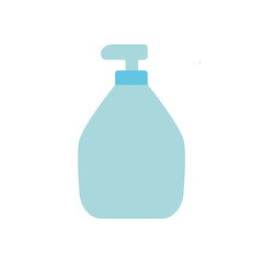 Stay home concept, hands soap bottle icon, flat style