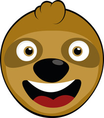 Vector illustration of a cute sloth cartoon