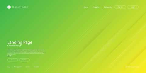 Modern abstract background with diagonal lines or stripes elements and yellow green color pastel gradient with a digital technology theme.
