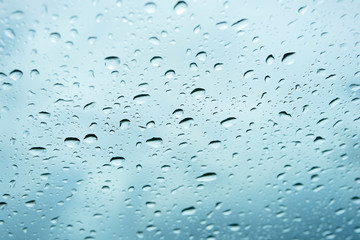 Many raindrops on a car glass. Background image