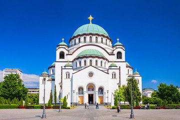 Fototapeta na wymiar Church of Saint Sava Cathedral, Belgrade