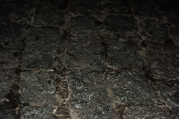 Antique pavers in the night