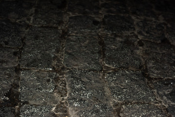 Antique pavers in the night