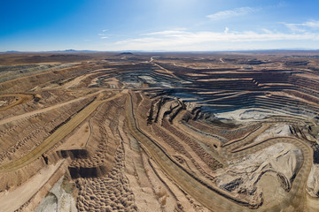 Boron mine in the California high desert aerial