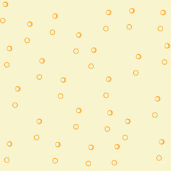 Abstract seamless yellow pattern, many circles, vector background