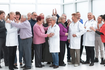 Patients hug doctors as a sign of gratitude