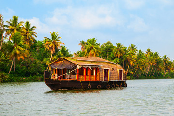 Houseboat in Alappuzha backwaters, Kerala