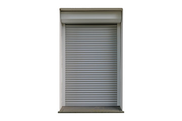 Roller Shutter Windows isolated on white background.