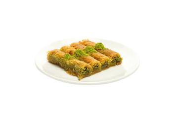 Burma kadayif. Tukish sweet with pistachio, turkish dessert.