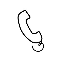 phone icon image, line style