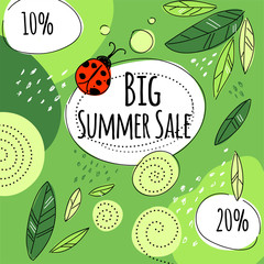 Summer sale vector banners