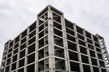 unfinished multi-storey building in the city