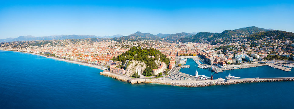 Nice aerial panoramic view, France