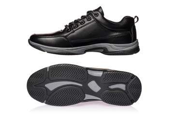 Men's sports shoes with rubber soles and laces