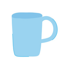 coffee mug icon, flat style