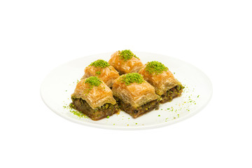 Baklava. Tukish sweet with pistachio, turkish dessert. 
