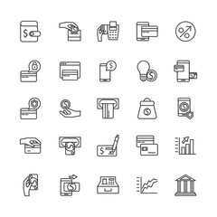 bundle of payment on line set icons