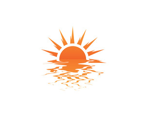 Sunshine logo design vector image.