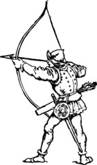 Drawing of a Medieval Archer