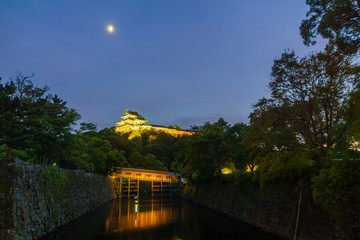 Wakayama castle and the Ohashirouka Covered Bridge