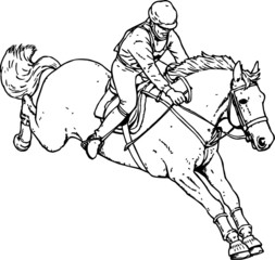 Old Horse Racer Vector