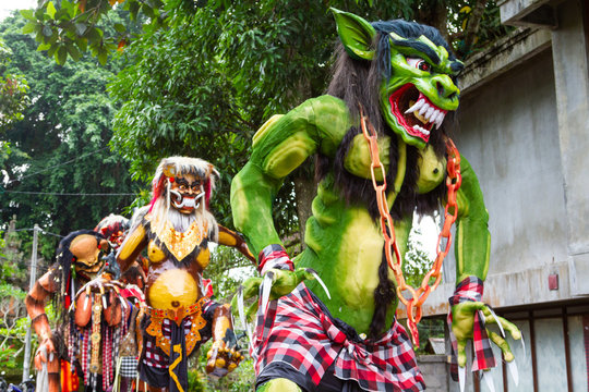 Ogoh statues Ngrupuk parade, Bali