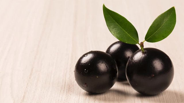 Berry Jaboticaba on wooden table