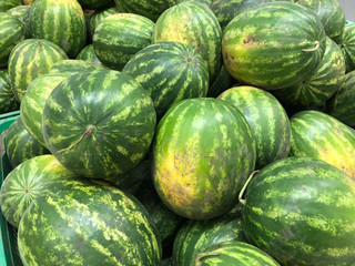 Closeup of watermelons, food and retail concept
