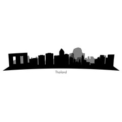 Vector Thailand silhouette skyline