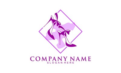 High heels simple luxury vector logo design