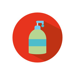 soap bottle icon, block flat style