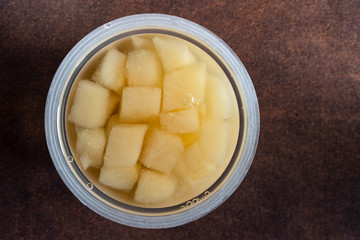 Diced Pears in On The Go Packaging