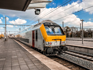 Fototapeta premium train on the railway station