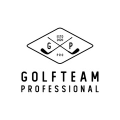 Simple and elegant vintage retro golf badge logo design