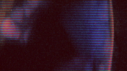 Vintage horror looping film strip melting background. 4K Reel Clutter, Old Tv and film grain noise.