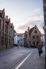 old town street in Bruges, Belgium