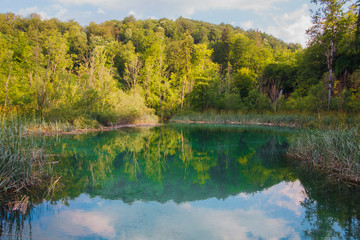 Fototapeta na wymiar Plitvice Lakes National Park, Croatia. One of the most beautiful places in the world.