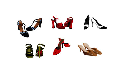 Obraz premium Women's shoe set