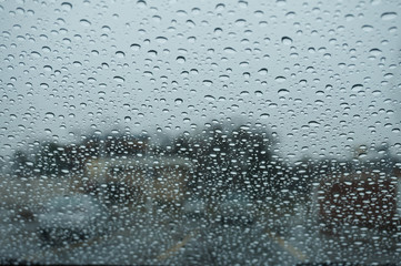 drops of water on the window