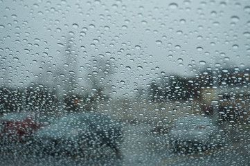 drops of water on the window