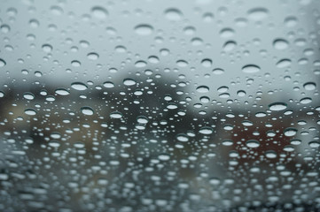 drops of water on the window