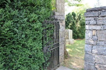 stone wall in the park