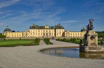 Fototapeta na wymiar Panoramic view of Drottningholm Palace in Sweden