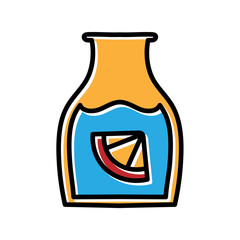 infusion water hand drawn icon vector design