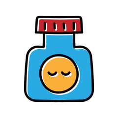 facial vitamins hand drawn icon vector design