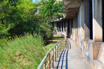 pedestrian path of transport tunnel