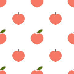 Peach. Colored Seamless Vector Patterns 
